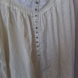 Eileen West Pale Yellow Nightgown with Lace Detail